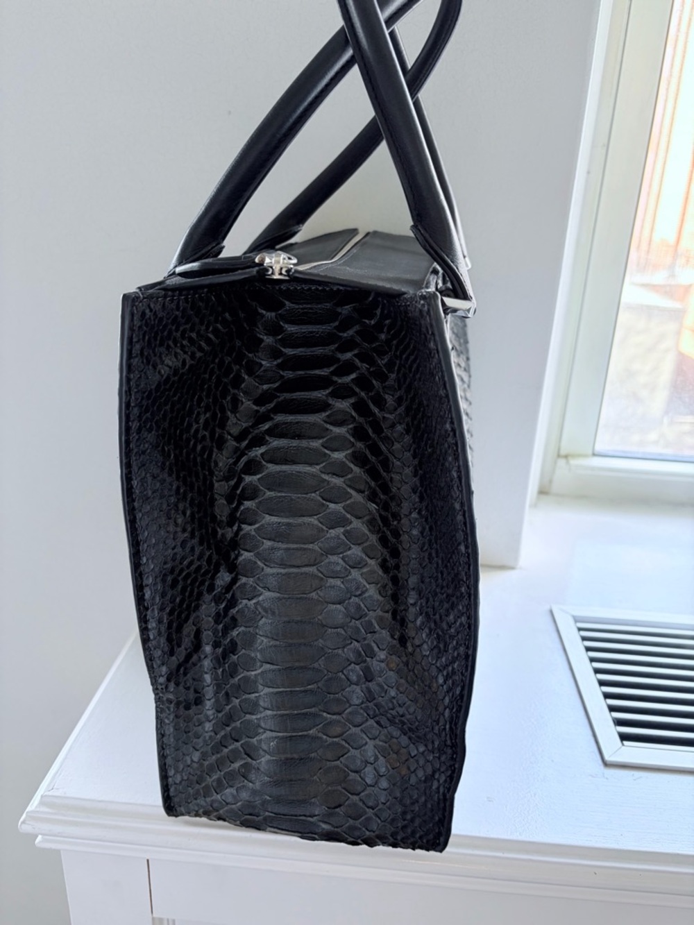 Michael Kors Collection Python Gracie Bag – Black | Made in Italy - Picture 2 of 7
